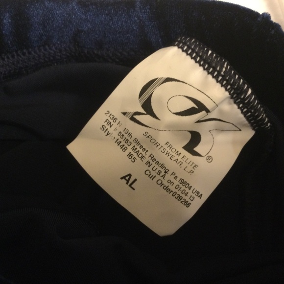 Elite Sportswear 3" Dark Royal Blue Velvet micro-mini workout shorts - Picture 4 of 7